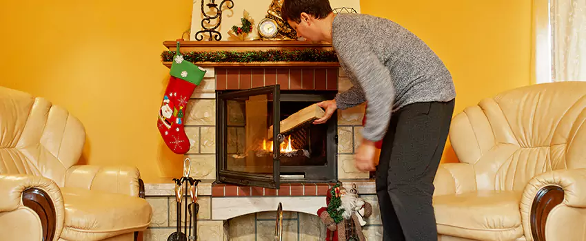 Rusted Metal Fireplace Restoration in North Charleston, South Carolina
